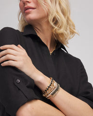 Chico's Women | Thread Wrapped Cuff Bracelet BLACK/GOLD