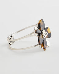 Tortoise Floral Hinge Bracelet
