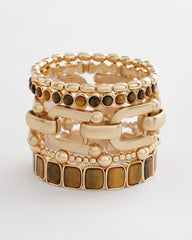Neutral Square Stretch Bracelet