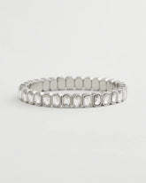 Chico's Women | Silver Bezel Set Stretch Tennis Bracelet