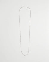 Chico's Women | Fine Crystal Long Chain Necklace SILVER