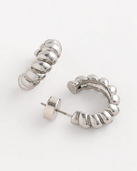 Chico's Women | No Droop® Silvertone Twisted Hoop Earrings SILVER