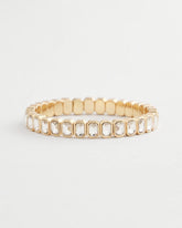 Chico's Women | Gold Bezel Set Stretch Tennis Bracelet