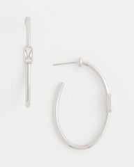 Chico's Women | Silver Oval Hoop Earrings SILVER
