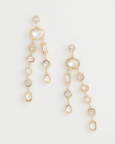 Chico's Women | Bezel Set Linear Goldtone Earrings GOLD