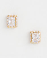 Chico's Women | Gold Emerald Cut Stud Earrings GOLD