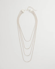 Chico's Women | Multi-Layer Snake Chain Necklace SILVER