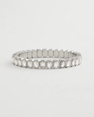 Chico's Women | Silver Bezel Set Stretch Tennis Bracelet SILVER