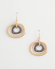 Chico's Women | Pave Mixed Metal Earrings MIXED METALS