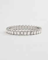 Chico's Women | Silver Bezel Set Stretch Tennis Bracelet