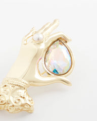 Chico's Women | Fortune Teller Gem Brooch GOLD