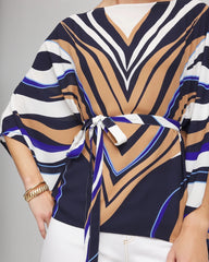 Chico's Women | Voyage Belted Poncho PASSPORT BLUE