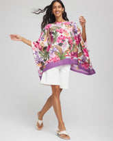 Chico's Women | Floral-Print Poncho ECRU