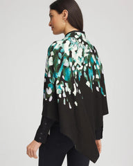 Chico's Women | Convertible Knit Boatneck Poncho DARK AQUA