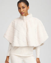Chico's Women | Faux Fur Funnelneck Capelet ENGLISH CREAM