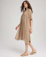 Chico's Women | Crochet-Knit Sequins Ruana CAFE AROMA