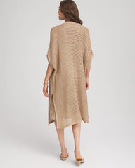 Chico's Women | Crochet-Knit Sequins Ruana CAFE AROMA