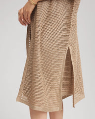 Chico's Women | Crochet-Knit Sequins Ruana CAFE AROMA