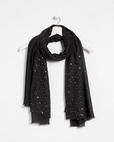 Chico's Women | Metallic Stripe Oblong Scarf BLACK