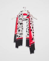 Chico's Women | Lover Girl Woven Oblong Scarf LOVE LETTER RED