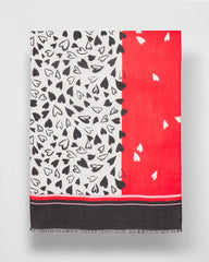 Chico's Women | Lover Girl Woven Oblong Scarf LOVE LETTER RED