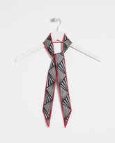 Abstract Reversible Skinny Scarf