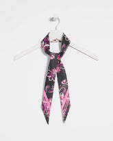 Chico's Women | Floral Animal Print Skinny Scarf BLACK
