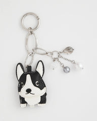 Chico's Women | Frenchie Dog Bag Charm BLACK/WHITE