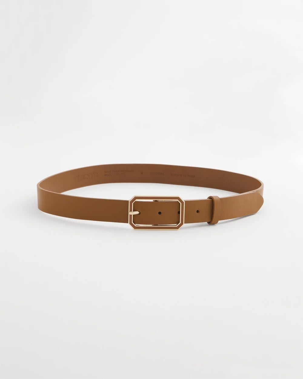 Cognac Enamel Buckle Trouser Belt