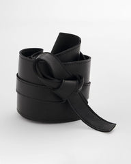 Chico's Women | Leather Obi Belt BLACK