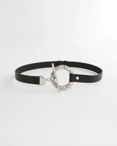 Chico's Women | Silver Toggle Trouser Belt BLACK/SILVER