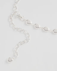 Silvertone Pebble Chain Belt