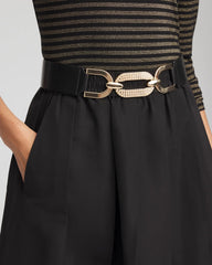 Chico's Women | Embellished Stretch Trouser Belt BLACK