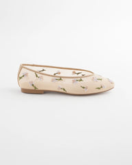 Chico's Women | Orchid Embroidered Ballet Flats NATURAL
