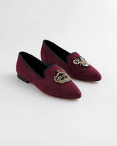 Chico's Women | Grace Queen Bee Slip-On Loafers BLACKENED BURGUNDY