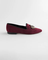 Chico's Women | Grace Queen Bee Slip-On Loafers BLACKENED BURGUNDY