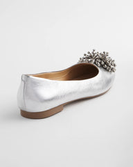 Chico's Women | Omega Beaded Ballet Flats METALLIC