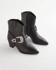 Chico's Women | Kris Western Buckle Boots BLACK