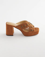 Vale Western Suede Block Heels