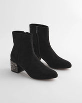 Chico's Women | Embellished Destiny Art Deco Boot Heels BLACK