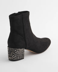 Chico's Women | Embellished Destiny Art Deco Boot Heels BLACK