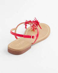 Chico's Women | Coral Beach T-Strap Sandals RED