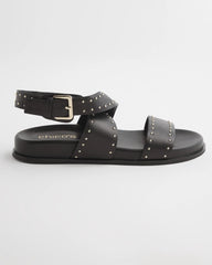 Black Leather Sandals