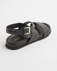 Black Leather Sandals