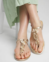 Sioux Flower T-Strap Sandals