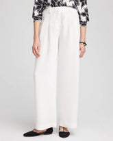 Chico's Women | Petite Crepe Pleated Relaxed Pants ECRU