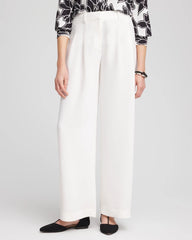 Chico's Women | Petite Crepe Pleated Relaxed Pants ECRU