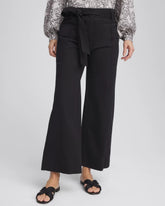 Chico's Women | Petite Belted Twill Utility Cropped Pants BLACK