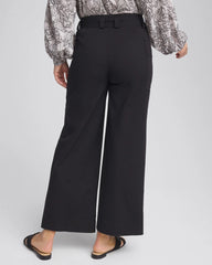 Chico's Women | Petite Belted Twill Utility Cropped Pants BLACK