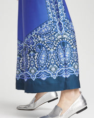 Chico's Women | Petite Pull-on Paisley Drawstring Cropped Pants BLUE PEARL